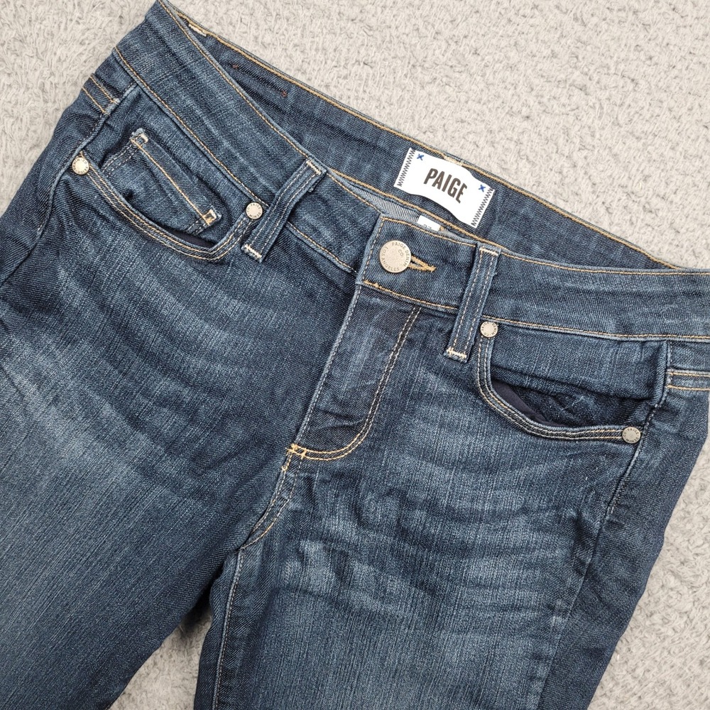 Paige‎ Kylie Crop Deep Purple Wash Jeans Womens Size 27 Dark Wash Denim